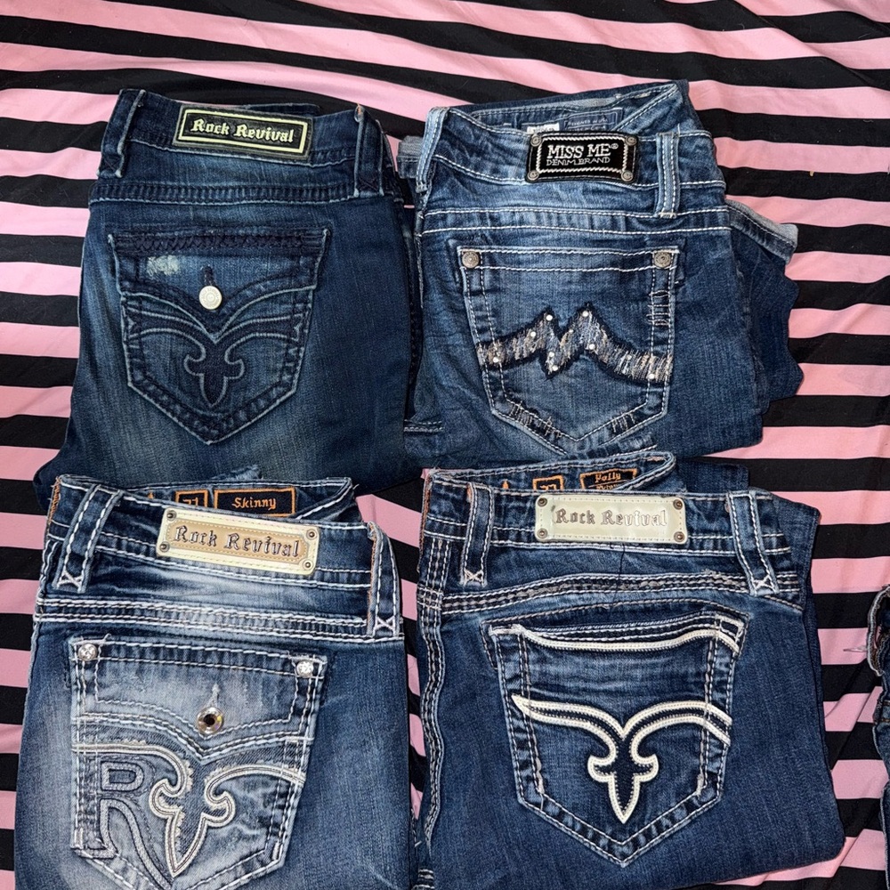 ROCK REVIVAL 3 PAIR BUNDLE 1 MISS ME BOOTCUT